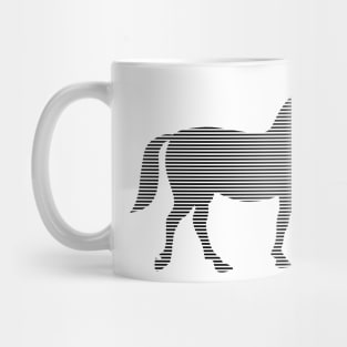 Horse - strips - black and white. Mug